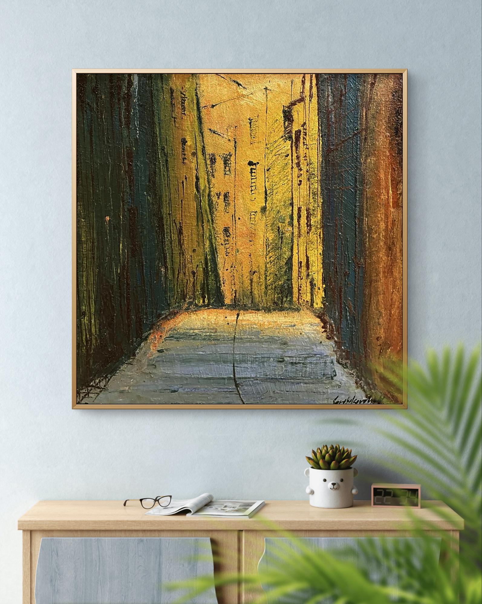 Oil painting City road Serhiy Kovalev