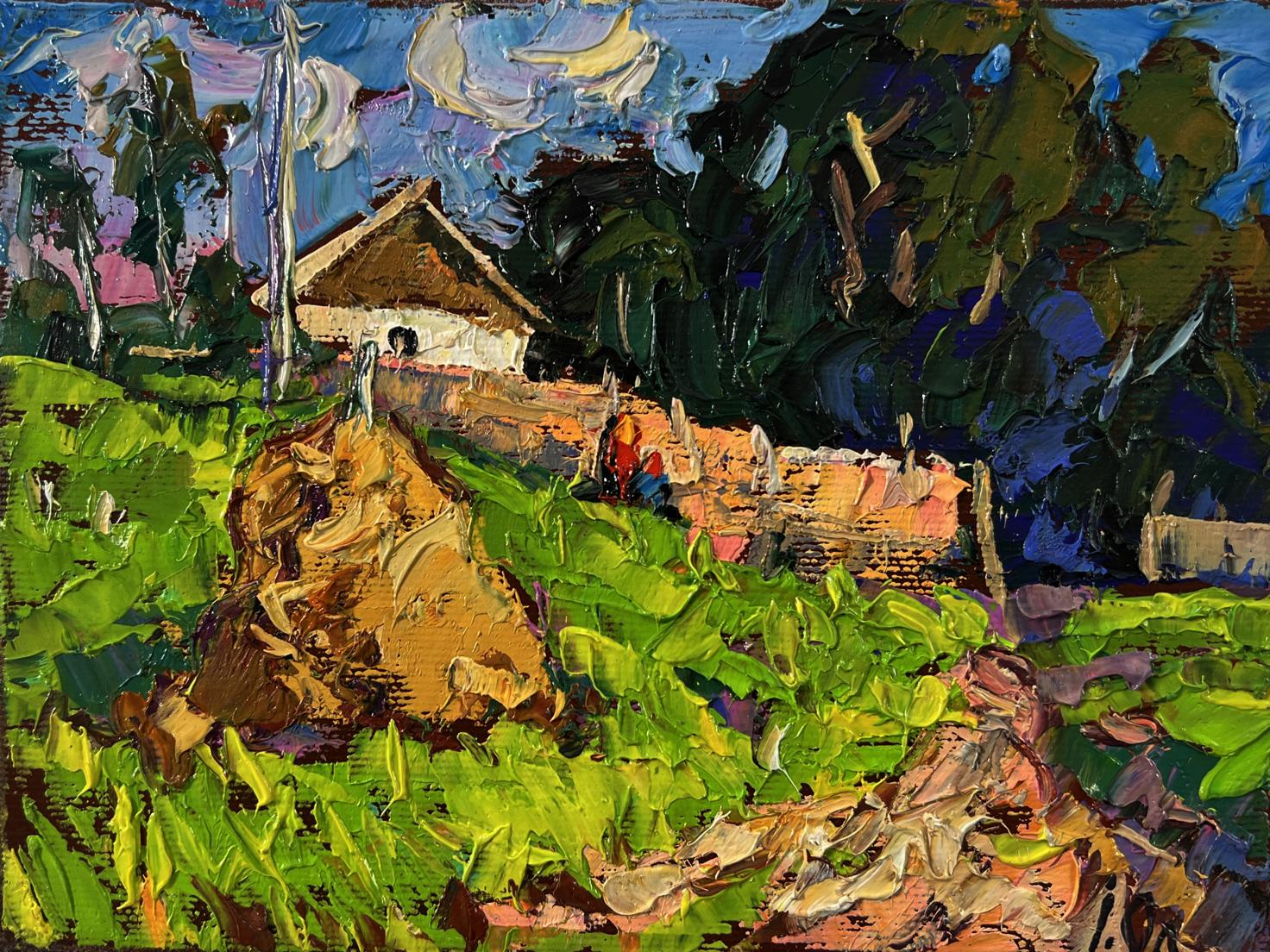 Vibrant impressionist oil painting The Road Home by Oleksiy Ivanyuk
