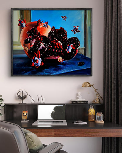 Oil painting Enjoying the Pomegranate Fruit by Igor Konovalov