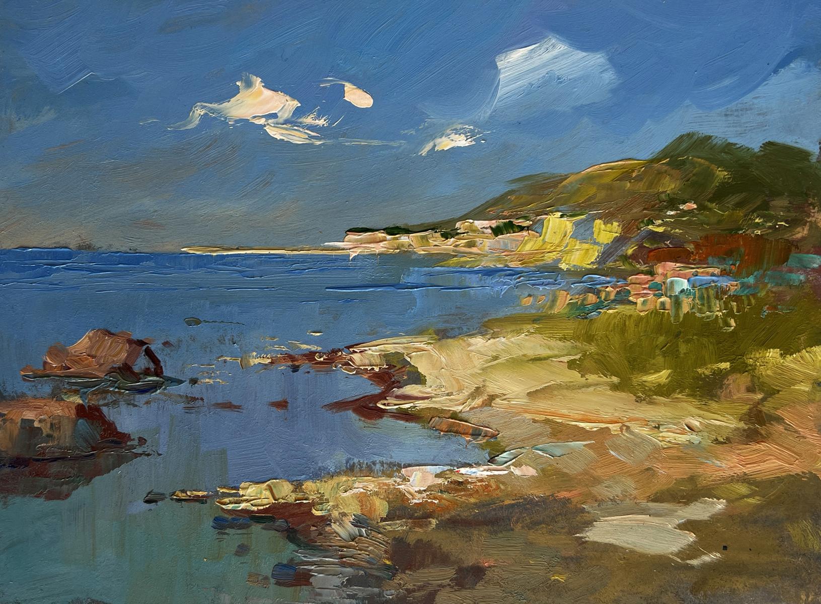 Vibrant oil painting The quiet breath of the sea by Yuriy Suprunchuk