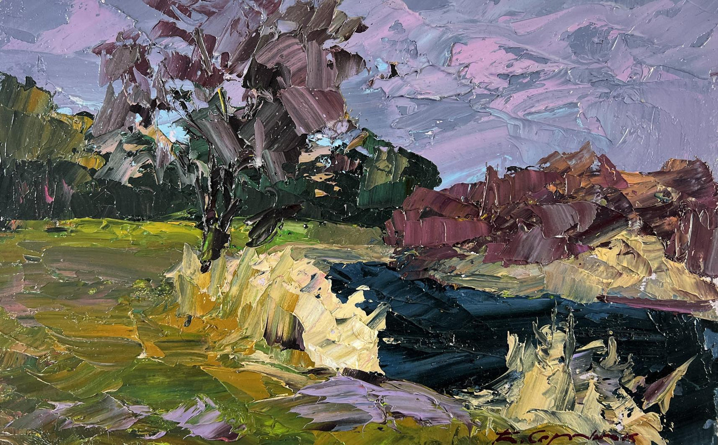 Impressionistic oil painting Golden autumn in all its glory by Boris Serdyuk