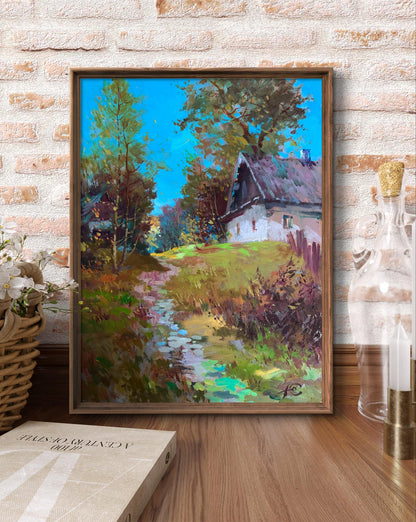 Oil painting Early morning in the village by Yuriy Suprunchuk