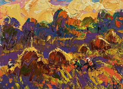 Vibrant impressionist oil painting Light fades in the embrace of silence by Oleksiy Ivanyuk