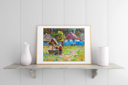 Near the Well depicted in oil by Oksana Ivanyuk