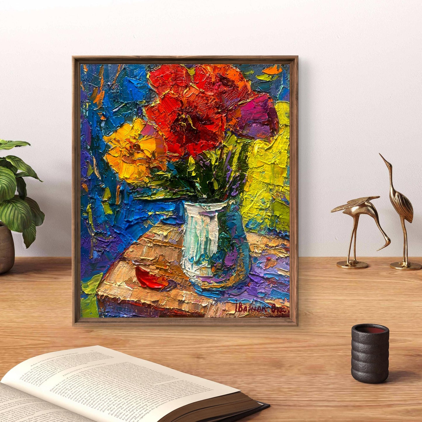 Oil painting Tulips as a memory of tender spring by Oksana Ivanyuk