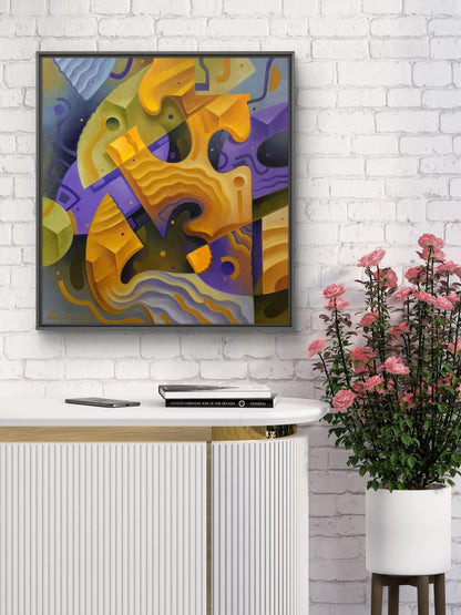 Oil painting Mental puzzles Sergey Voichenko
