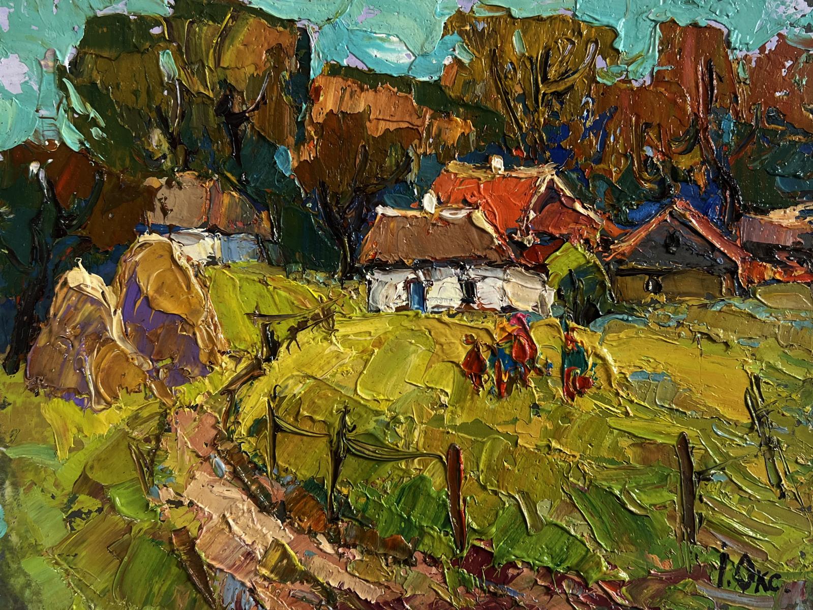 Vibrant impressionist oil painting After a walk home by Oksana Ivanyuk