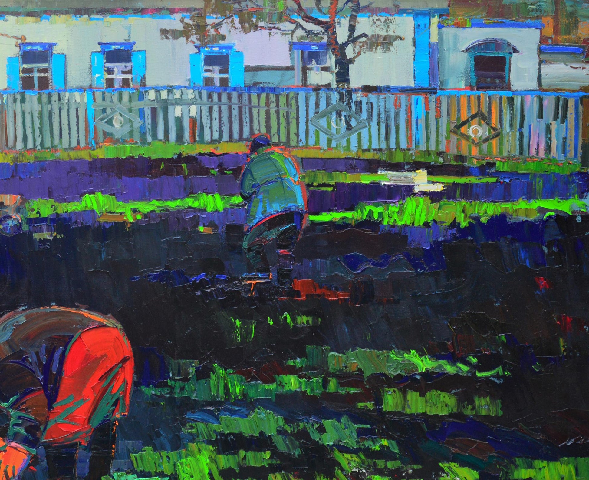 Oil painting Spring in the Village by Natalia Korf-Ivaniuk