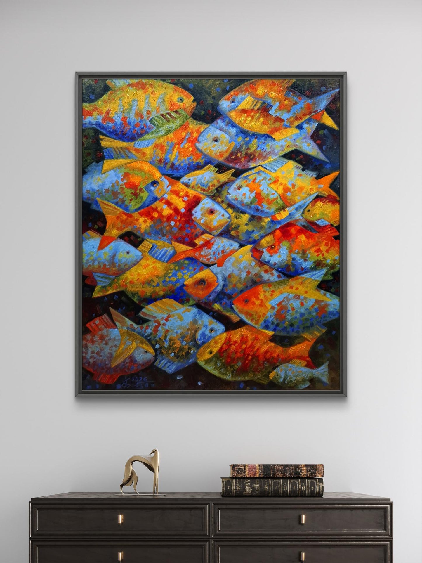 Oil painting Fish puzzles Sergey Voichenko