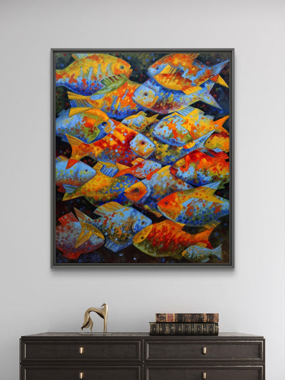 Oil painting Fish puzzles Sergey Voichenko