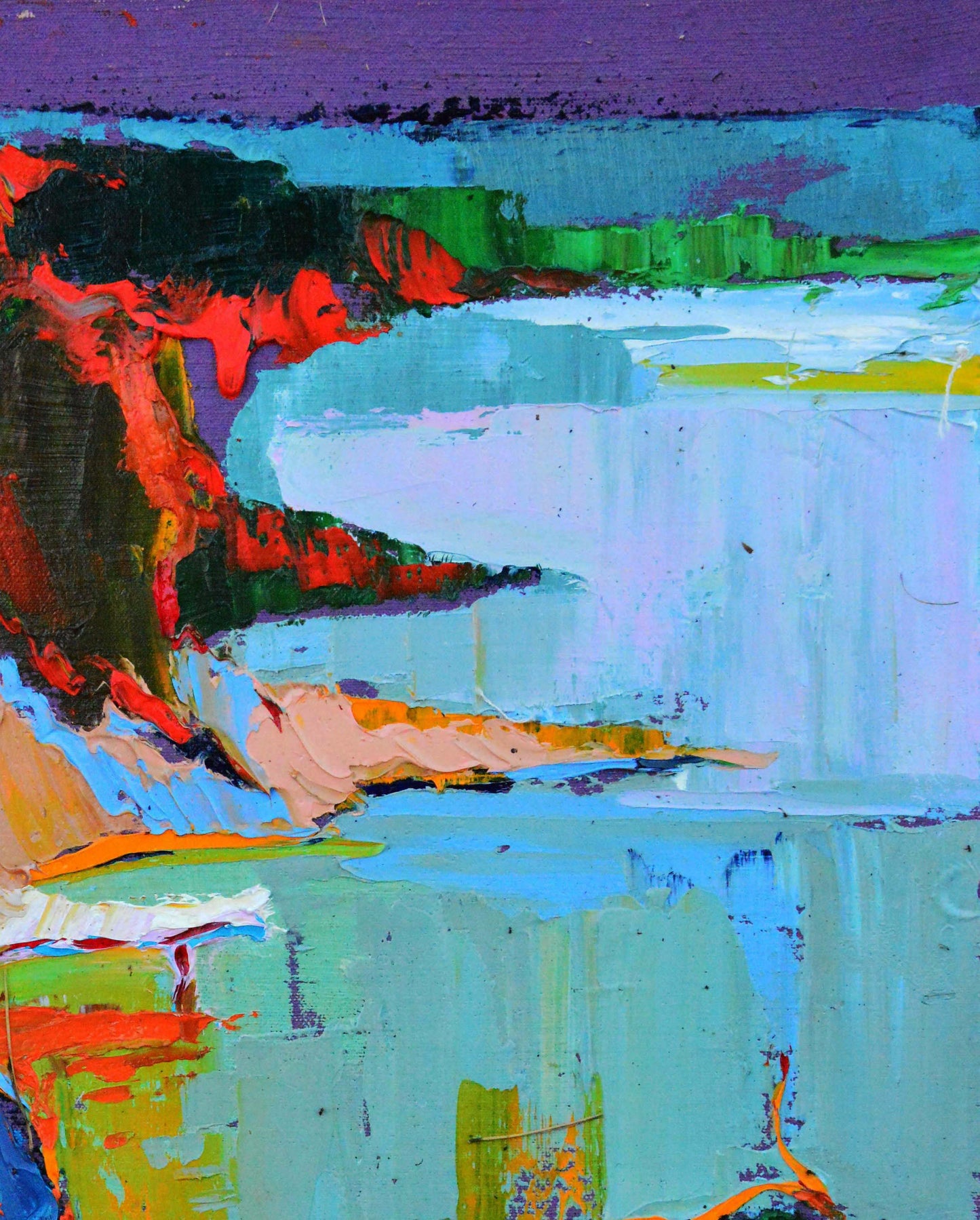 Vibrant Evening Seashore oil painting by Natalia Korf-Ivaniuk