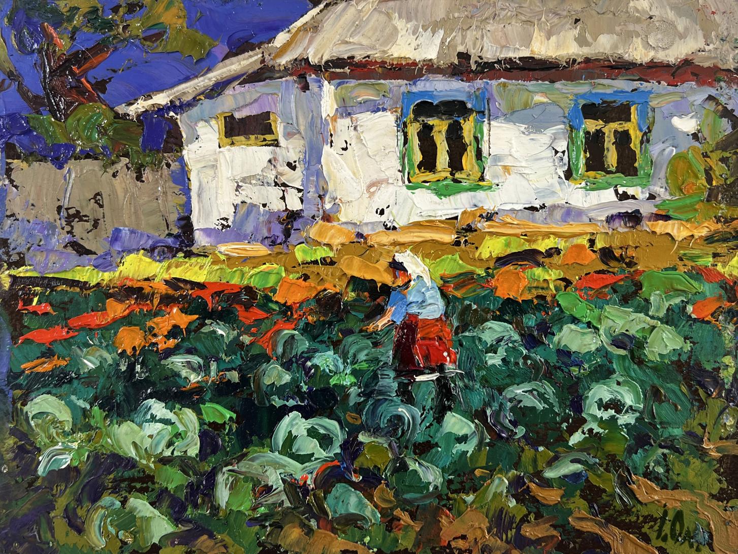 Vibrant impressionistic oil painting The beds smell like home by Oleksiy Ivanyuk