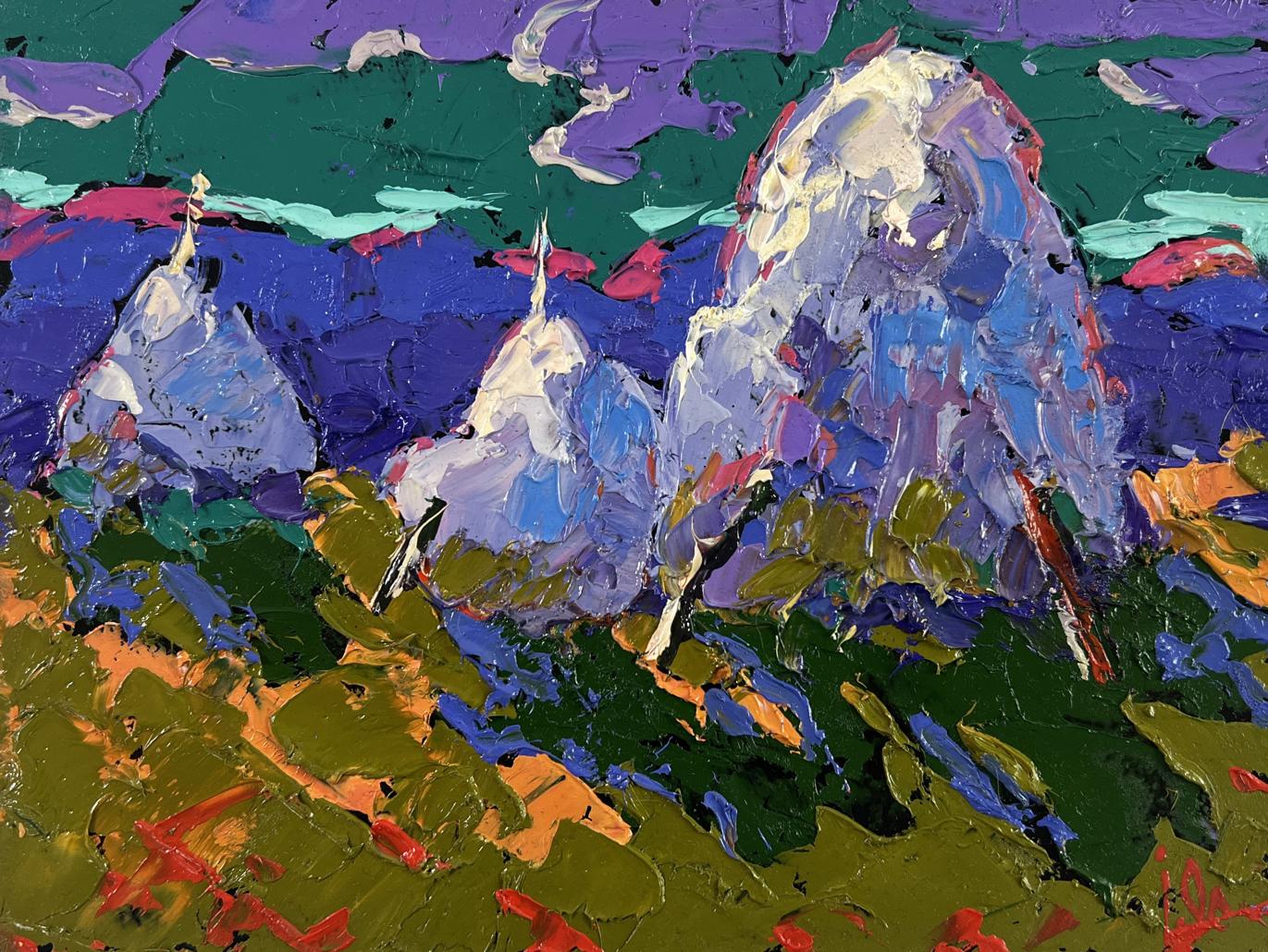 Vibrant Silver Evening in the Field oil painting by Oleksiy Ivanyuk