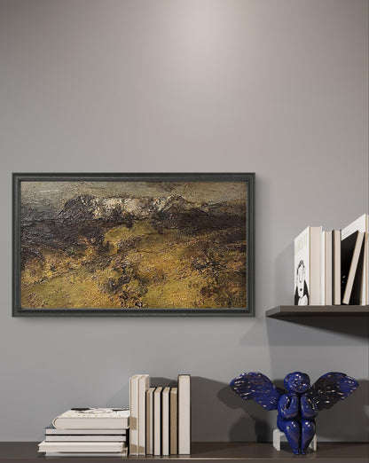 Framed oil painting Landscape in the valley by Arsen Rustamov