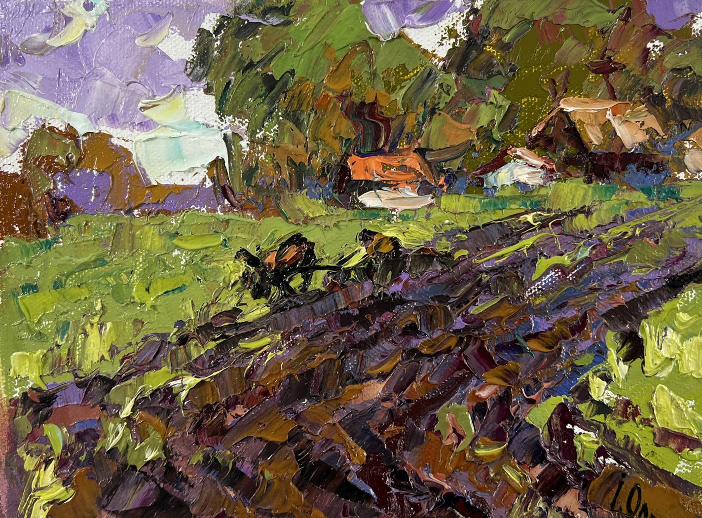 Vibrant Morning in the Village oil painting by Oleksiy Ivanyuk