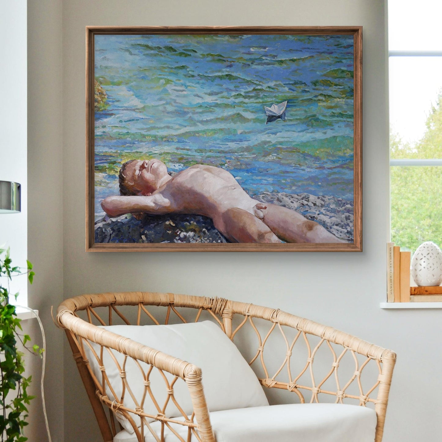 Oil painting Dreams and dreams about summer Anatoly Varvarov