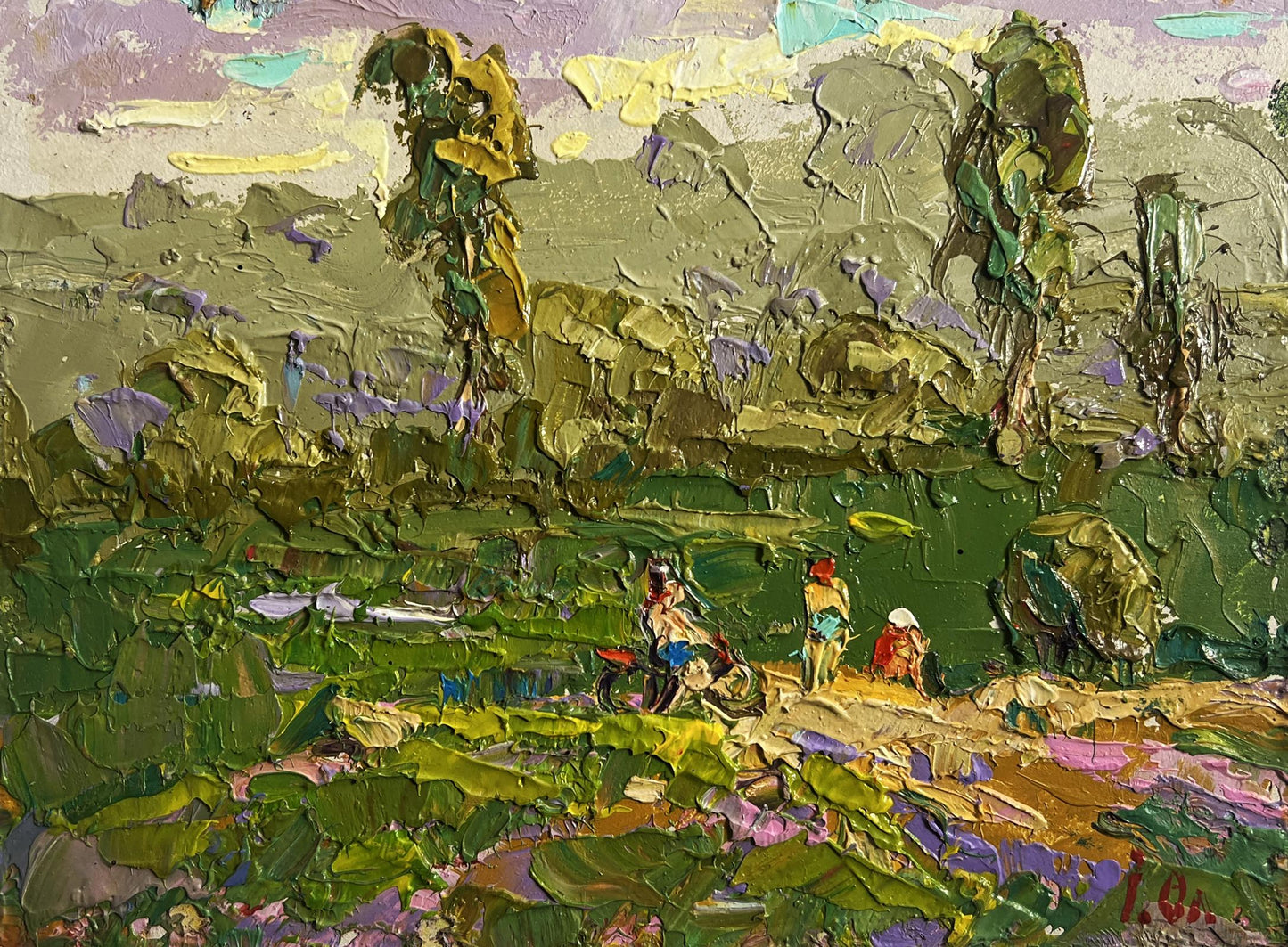 Oil painting Summer walk outside the village by Oleksiy Ivanyuk