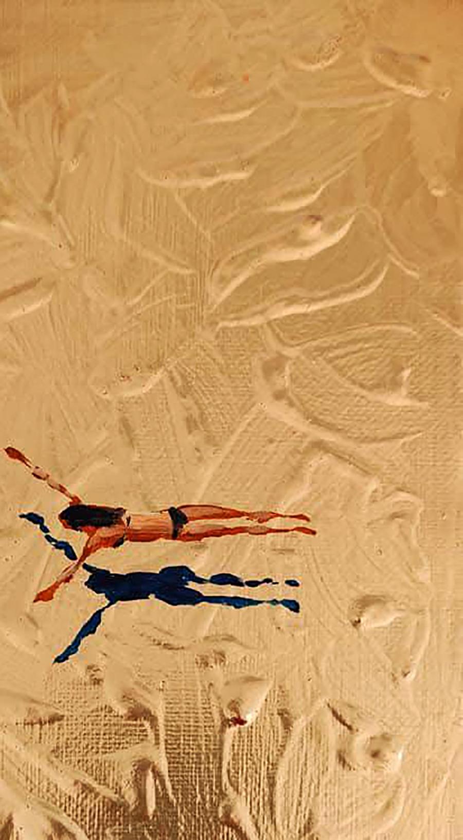 Acrylic painting Golden Pool Olena Klimenko
