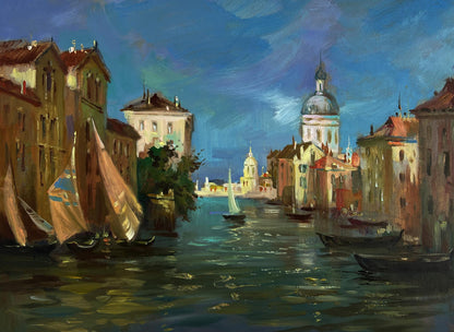 Vibrant impressionistic oil painting Dream of Venice by Yuriy Suprunchuk
