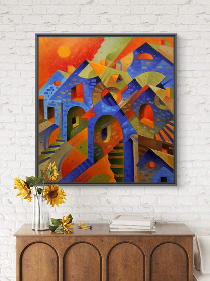 Oil painting Sunset in the Suburbs Sergey Voichenko