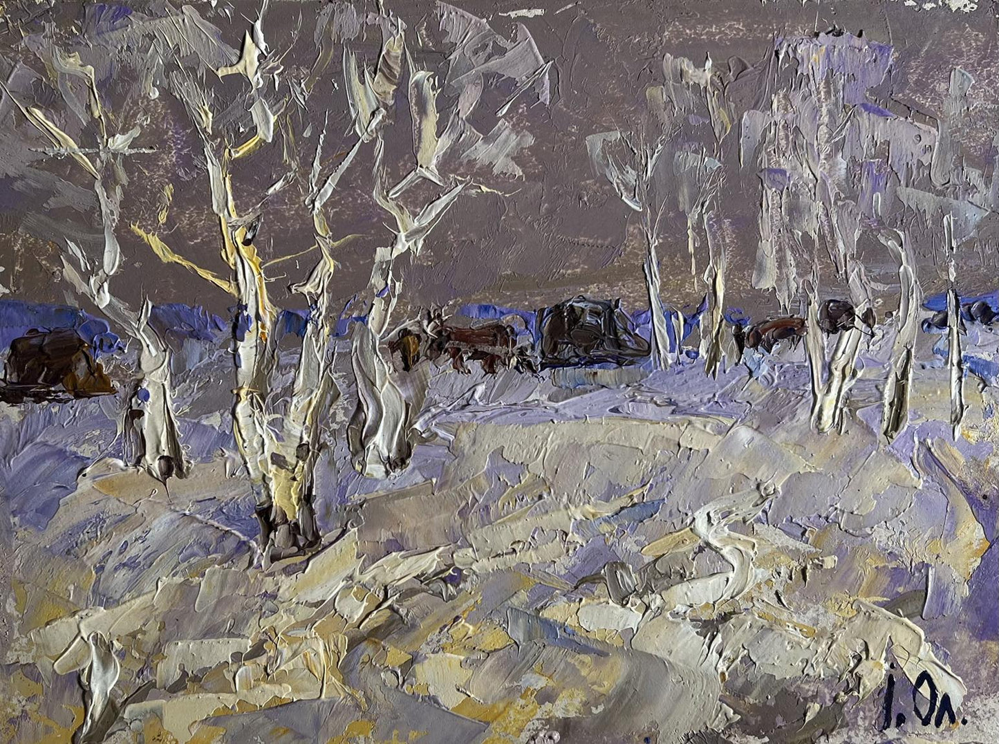 Impressionistic oil painting The end of winter is coming soon by Oleksiy Ivanyuk