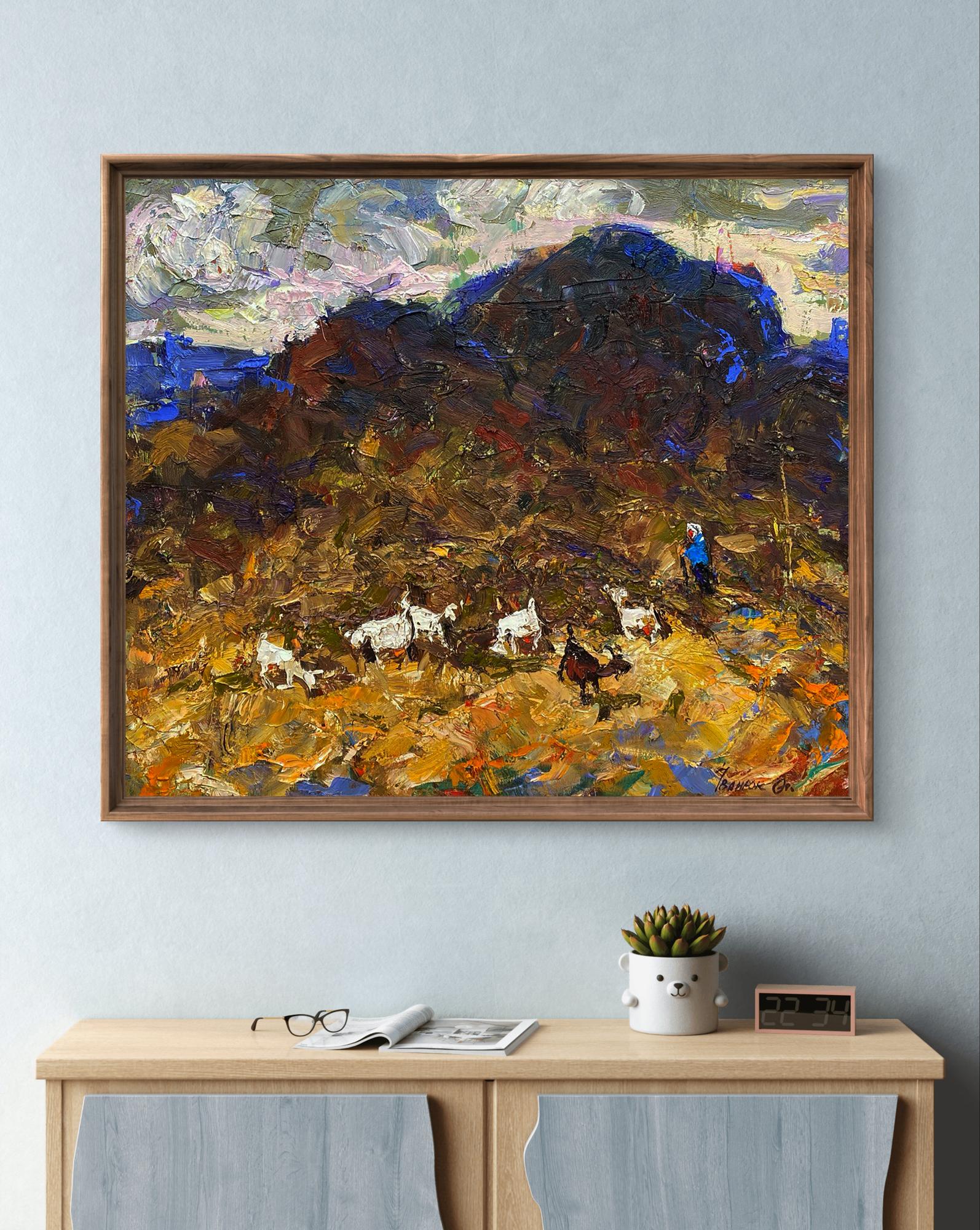 Framed In the Foothills oil painting by Oleksiy Ivanyuk, impressionist landscape