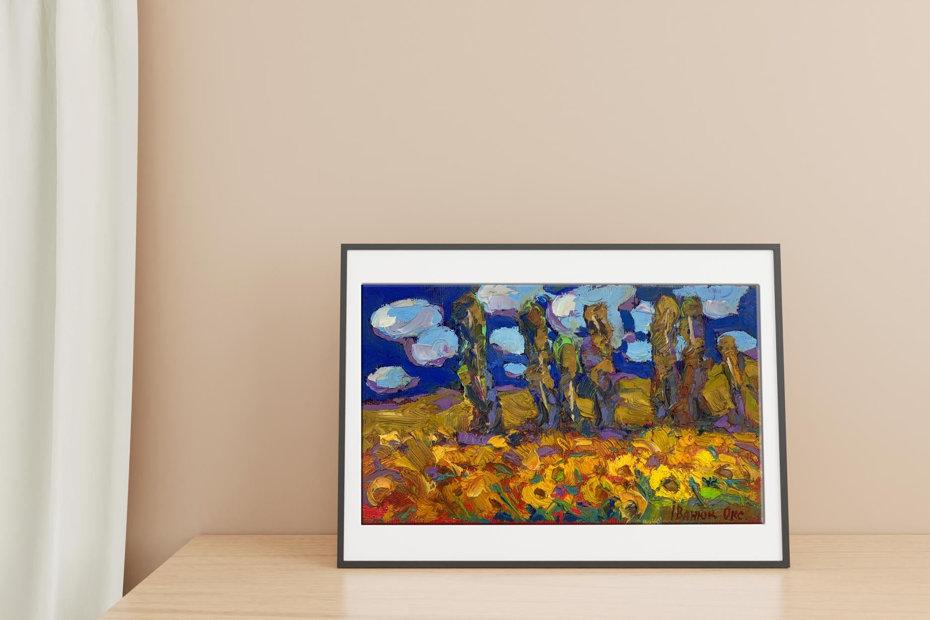 night sunflower fields