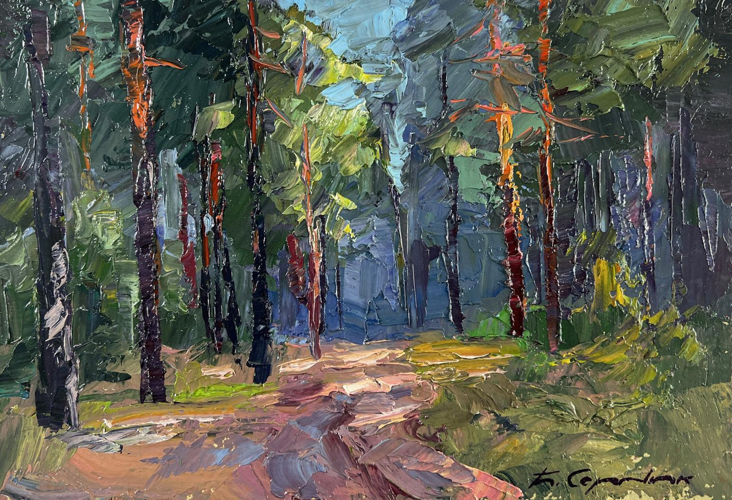 Oil painting The Silence of the Summer Forest by Boris Serdyuk