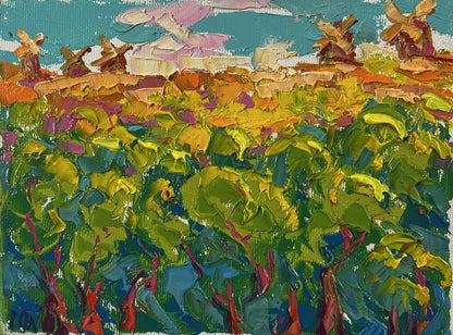 Vibrant impressionist oil painting of summer forest and fields by Oleksiy Ivanyuk