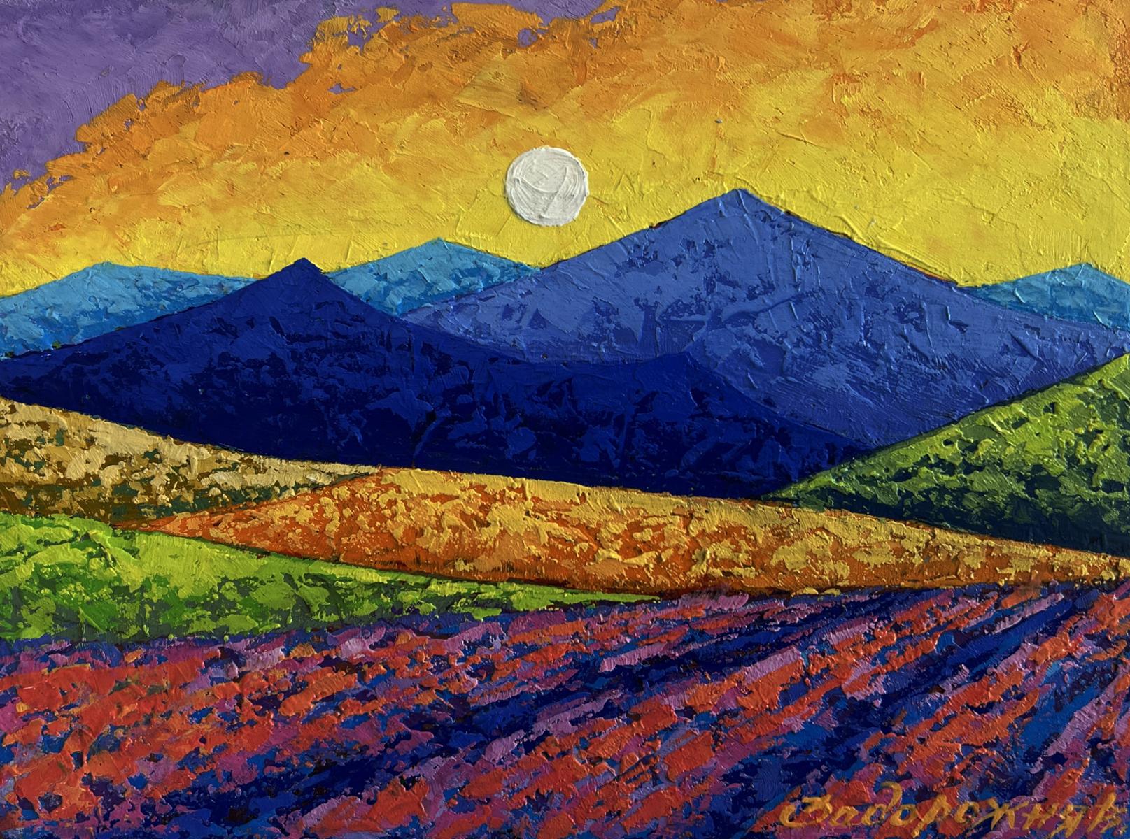 Vibrant Romance in the Mountains oil painting by V. Zadorozhnya