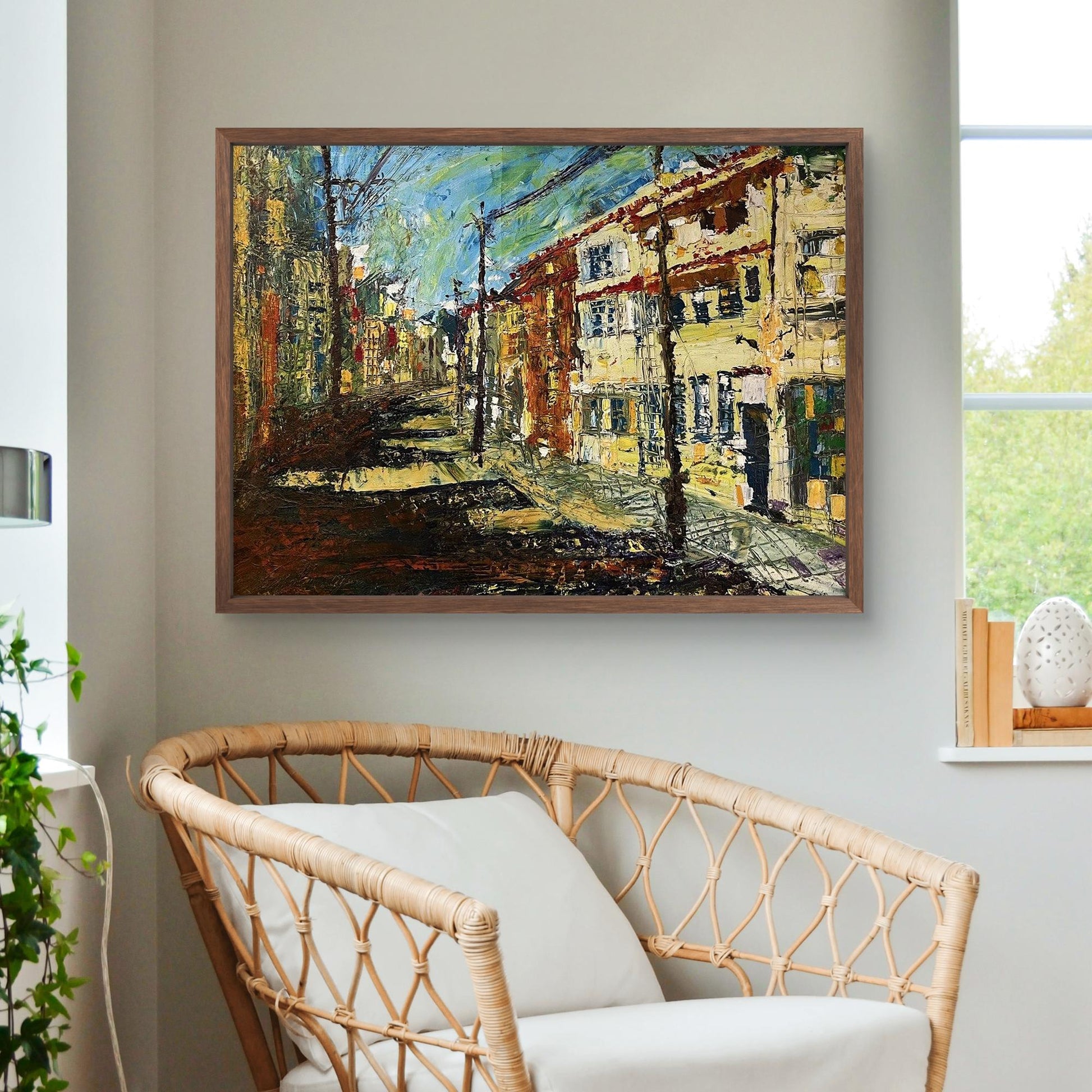 Oil painting Street Serhiy Kovalev