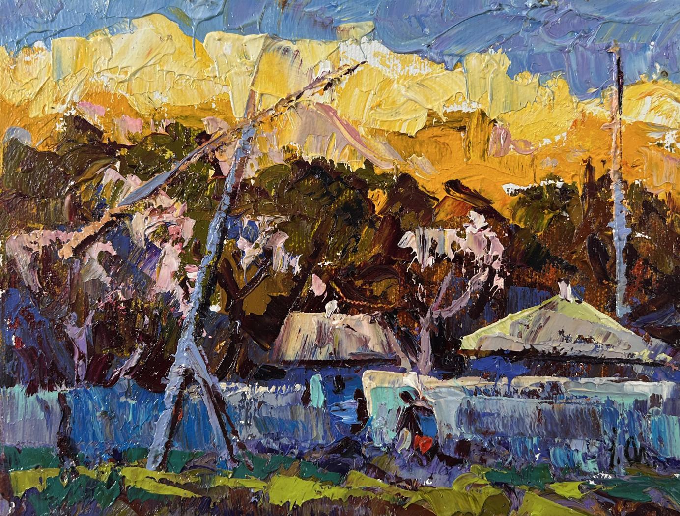 Vibrant impressionist oil painting Shadows of Evening by Oleksiy Ivanyuk