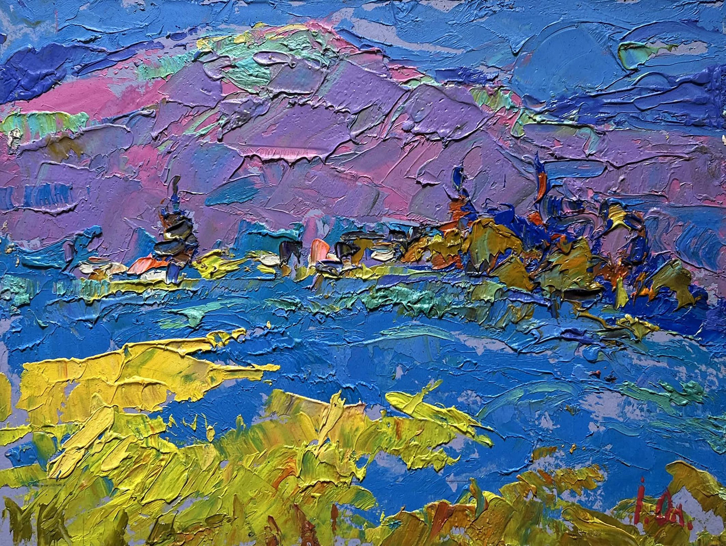 Vibrant Twilight in the Mountains oil painting by Oleksiy Ivanyuk
