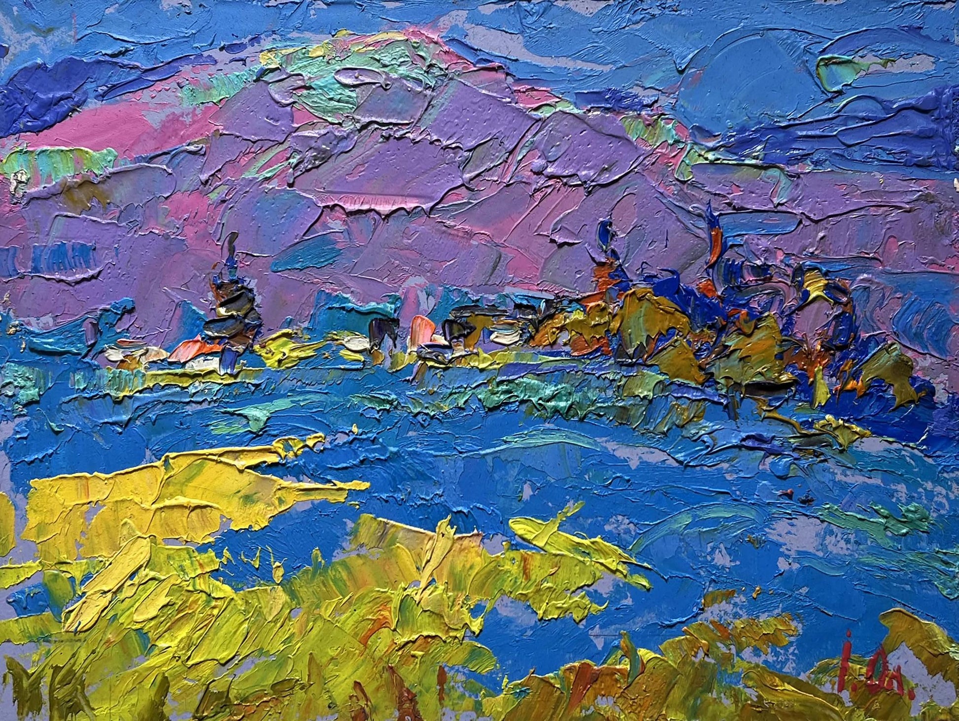 Vibrant Twilight in the Mountains oil painting by Oleksiy Ivanyuk
