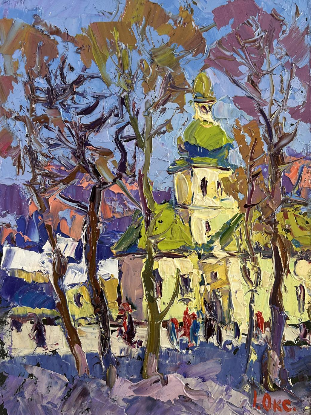 Vibrant impressionist oil painting Spring in every breath by Oksana Ivanyuk