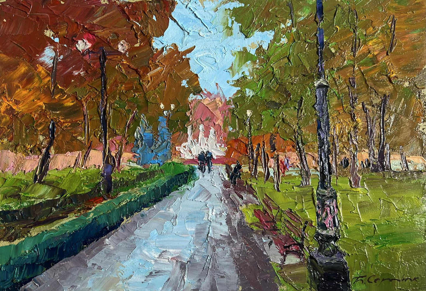Vibrant impressionist oil painting of City National Park by Boris Serdyuk