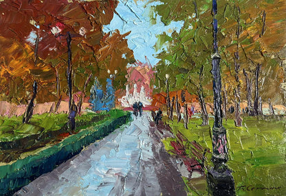 Vibrant impressionist oil painting of City National Park by Boris Serdyuk