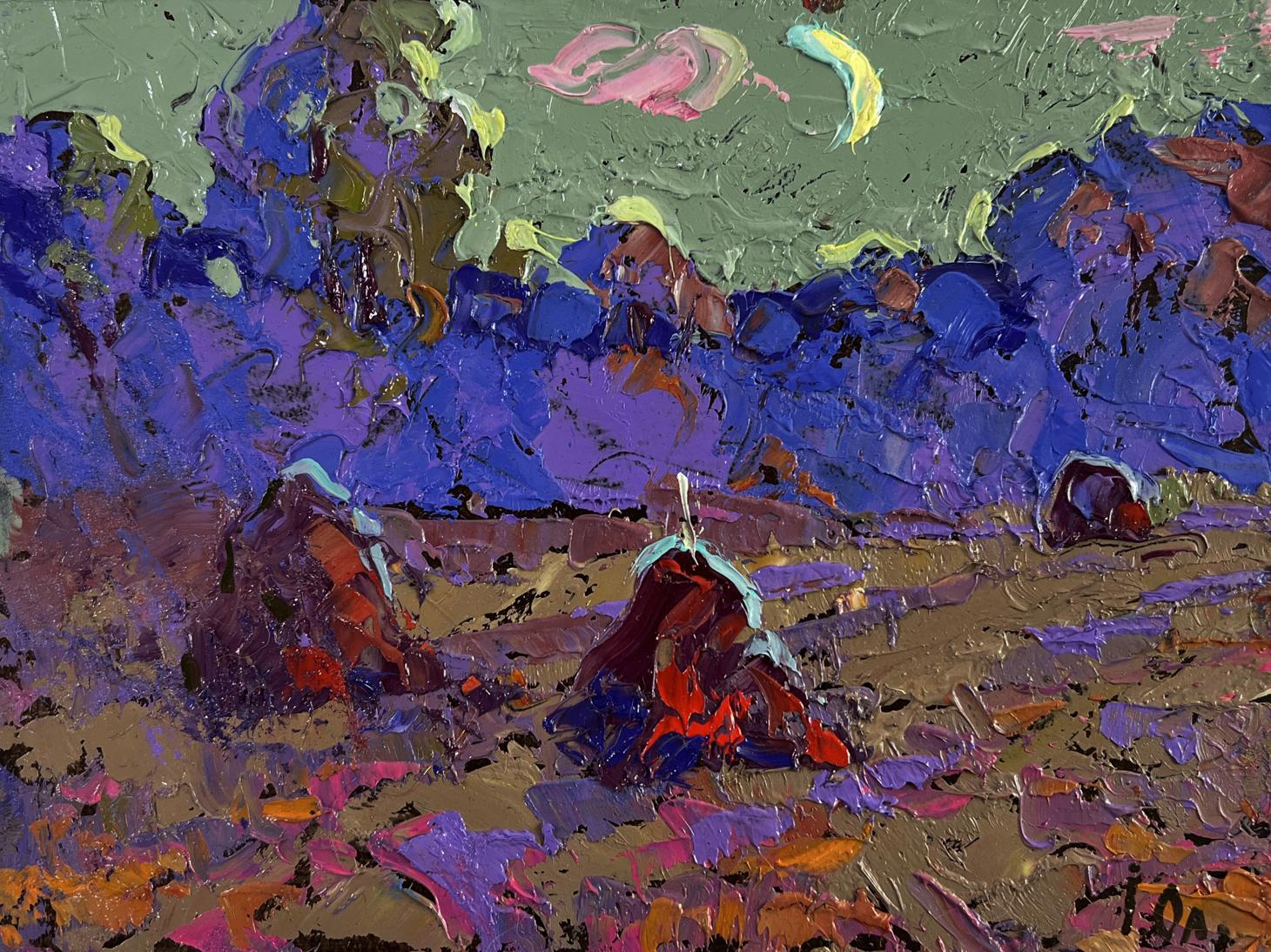 Vibrant impressionist oil painting The path into the evening coolness by Oleksiy Ivanyuk