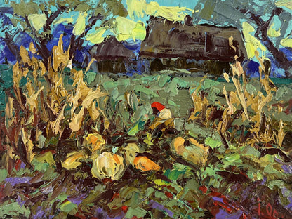 Vibrant impressionist oil painting The Land That Gives Generosity by Oleksiy Ivanyuk
