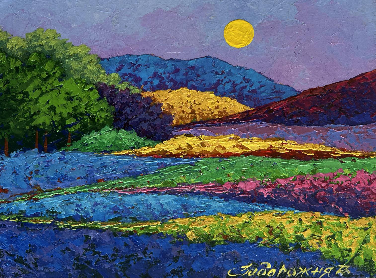 Vibrant impressionist oil painting of Summer flower meadows by V. Zadorozhnya