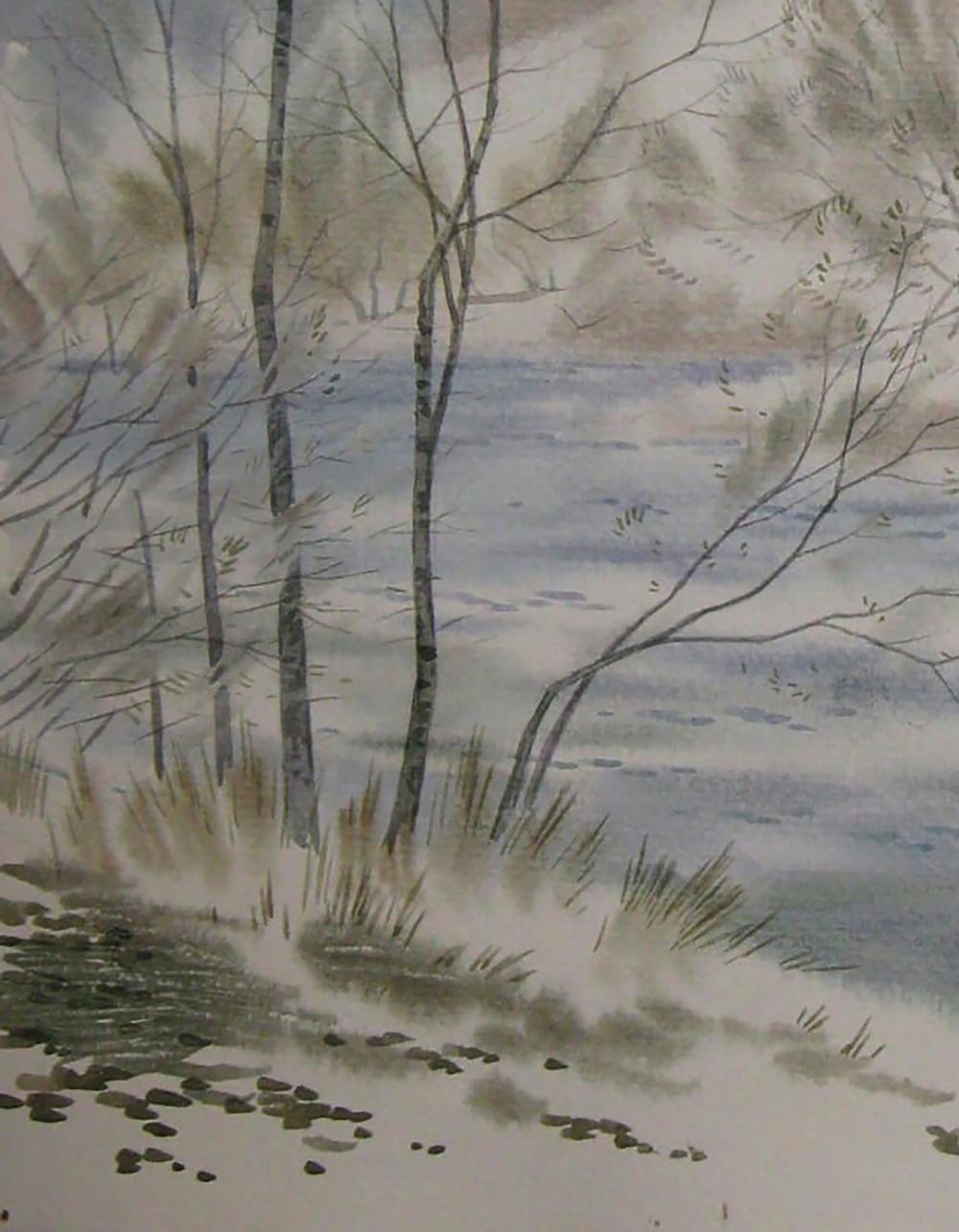 Watercolor painting The end of the winter fairy tale by Valery Savenets