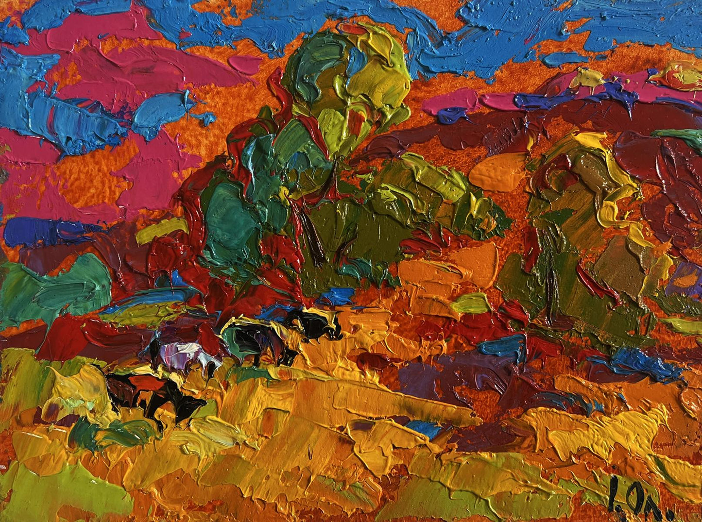 Vibrant impressionist Oil painting Colors of Autumn by Oleksiy Ivanyuk