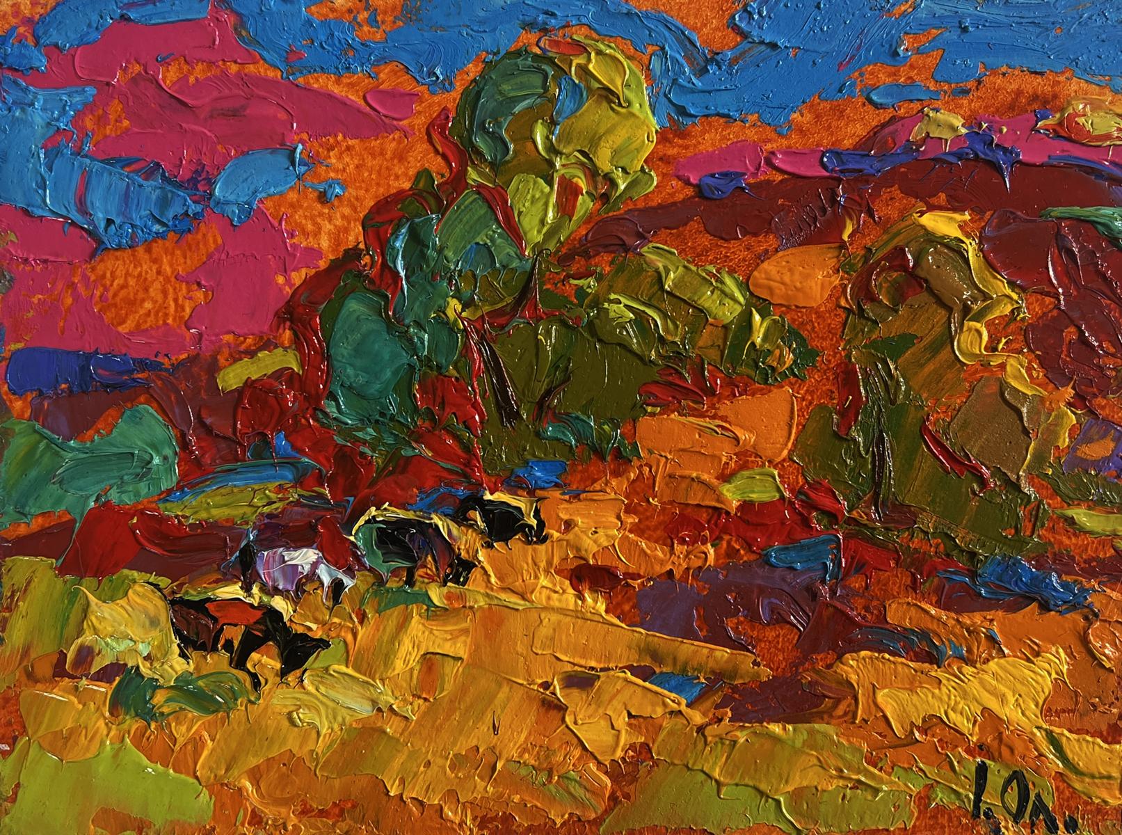 Vibrant impressionist Oil painting Colors of Autumn by Oleksiy Ivanyuk