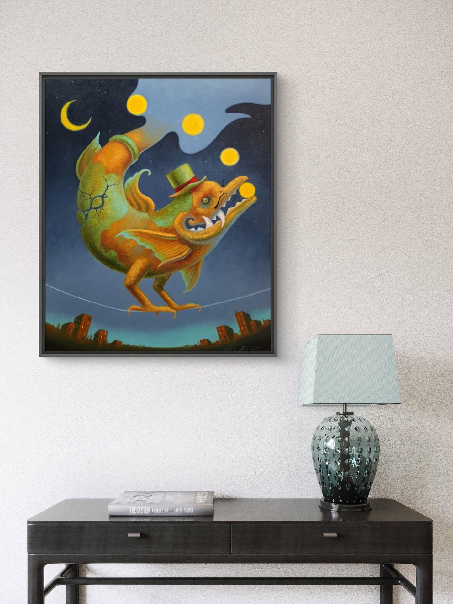 Oil painting Dragon Juggler Sergey Voichenko