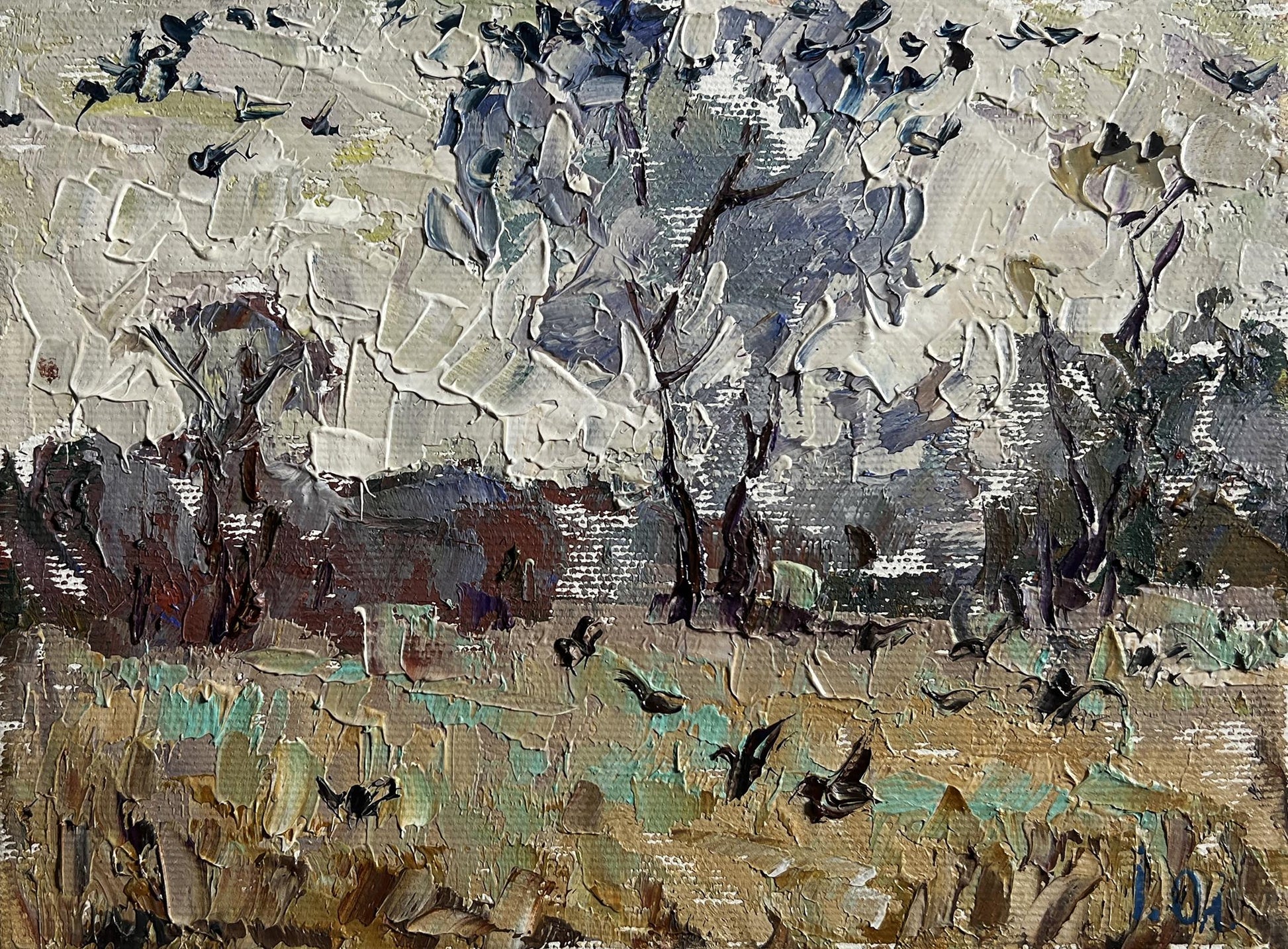 Oil painting Deep autumn has arrived by Oleksiy Ivanyuk landscape