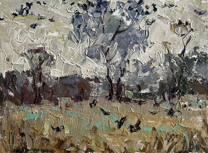Oil painting Deep autumn has arrived by Oleksiy Ivanyuk landscape