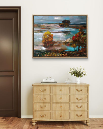 Oil painting Autumn twilight Anatoly Tarabanov