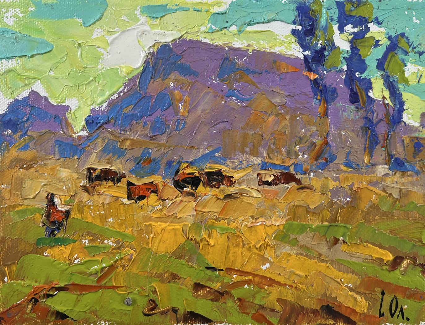 Vibrant impressionist oil painting Winds over the steppe by Oleksiy Ivanyuk