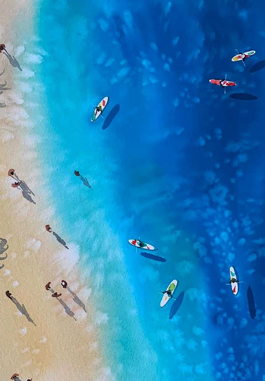 Watercolor painting Earthly Paradise Olena Klimenko