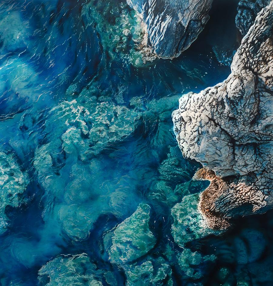 Acrylic painting The Reef in the Sea Johannes Wessmark